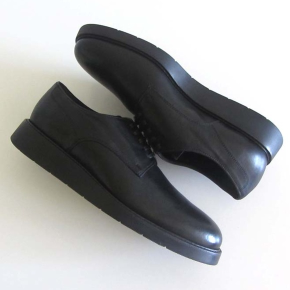 new VINCE Proctor black plain toe derby shoes 9 M - Picture 5 of 8